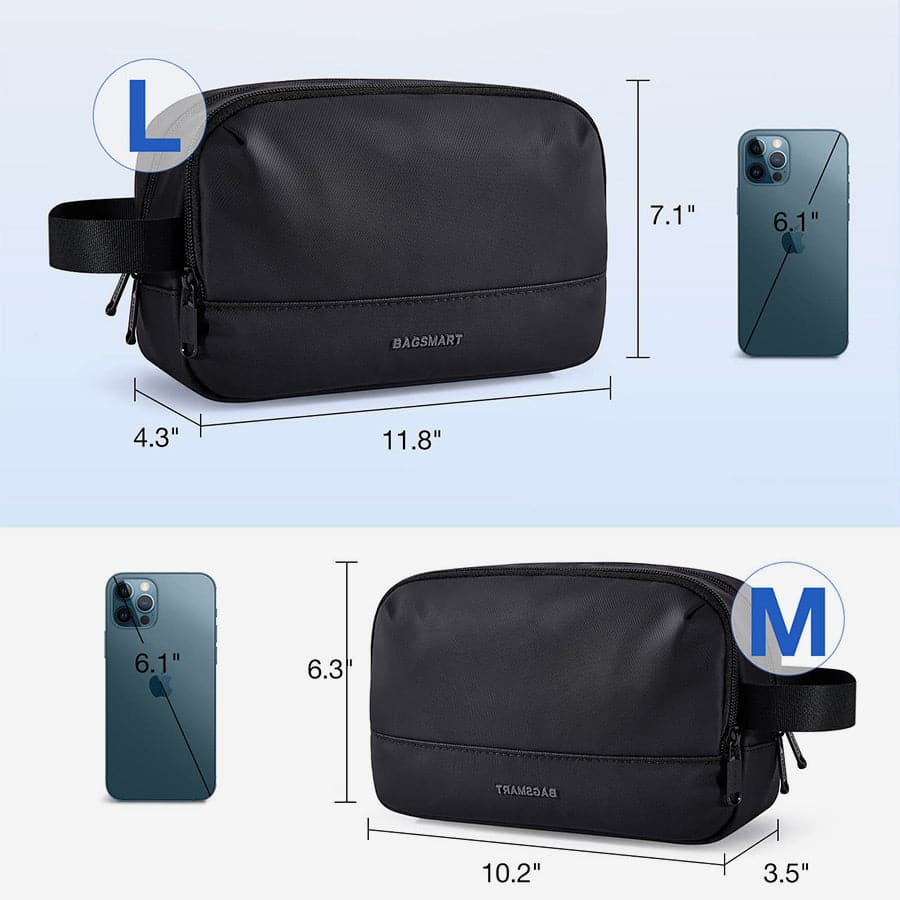 Liorra Toilettas voor Heren – Waterafstotend & Compact met Meerdere Vakken – Zwart of Blauw