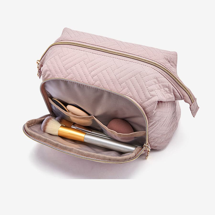 Roze Toilettas met Rits – Compact & Waterafstotend voor Reizen en Dagelijks Gebruik