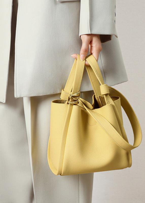 Modern Bucket Tote – Leren Dames Handtas met Verwijderbare Binnenzak