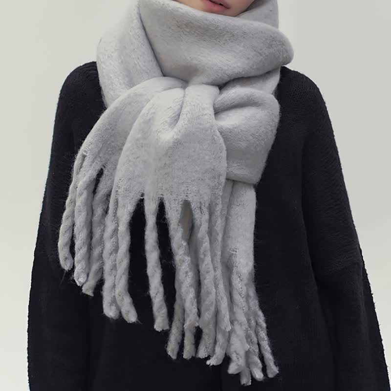 Warme Gebreide Wintersjaal voor Dames – Zacht en Elegant