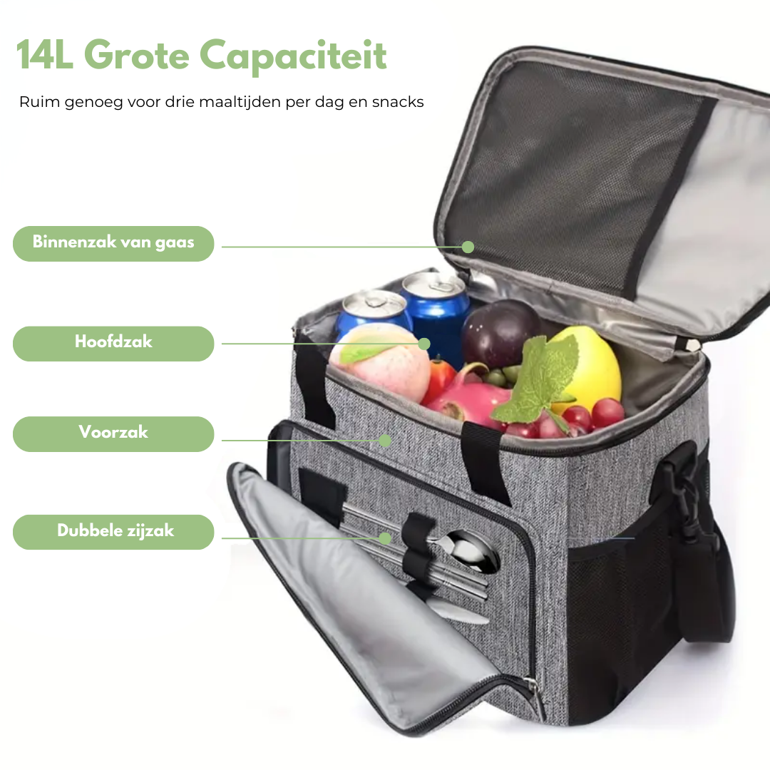 Geïsoleerde Koeltas 14L – Compact, Duurzaam & Ruim
