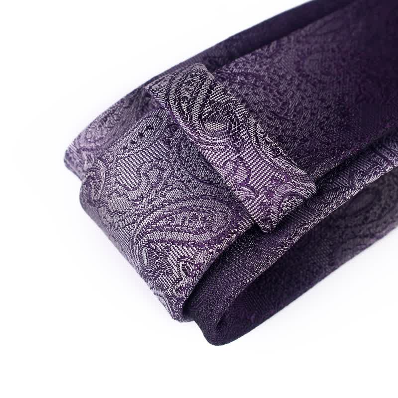 Luxe Paisley Stropdas Set – Inclusief Pochet en Manchetknopen