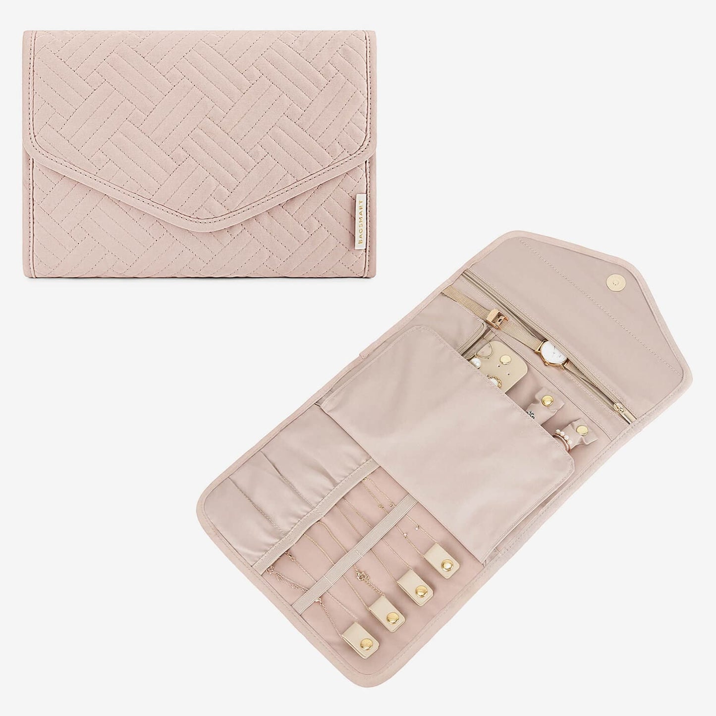 Turquoise Sieradentasje – Compacte Envelop Sieraden Organizer voor Reizen