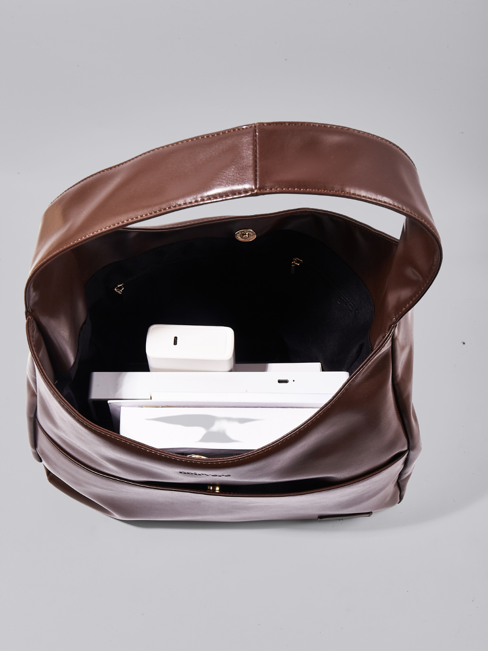 Minimalistische Hobo Schoudertas – Vegan Leer