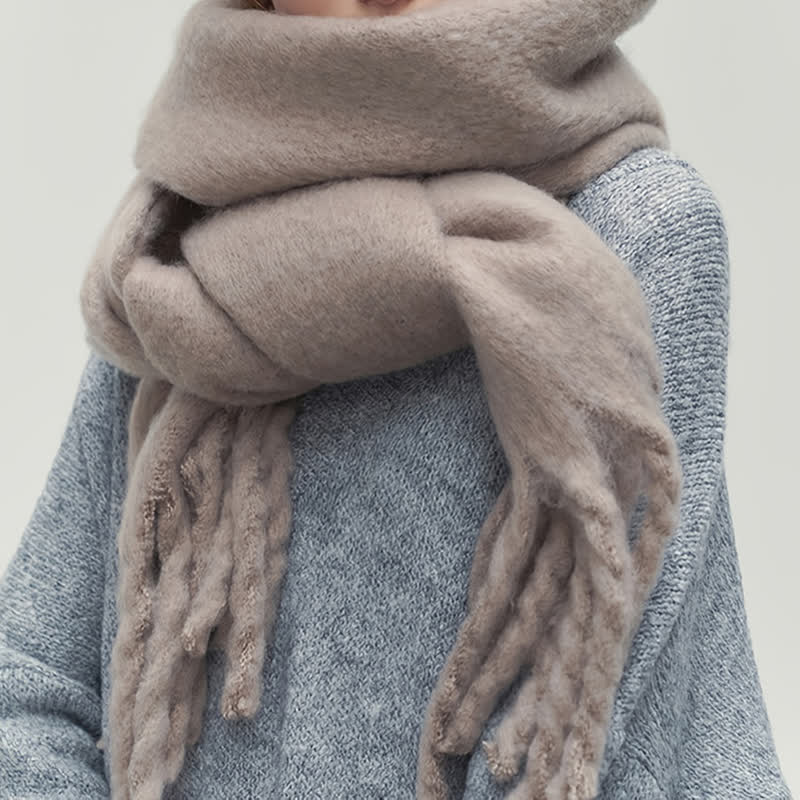 Warme Gebreide Wintersjaal voor Dames – Zacht en Elegant