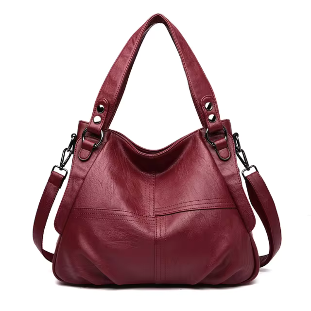 Luxe Leren Schoudertas Dames – Elegante Handtas met Ruime Opbergvakken