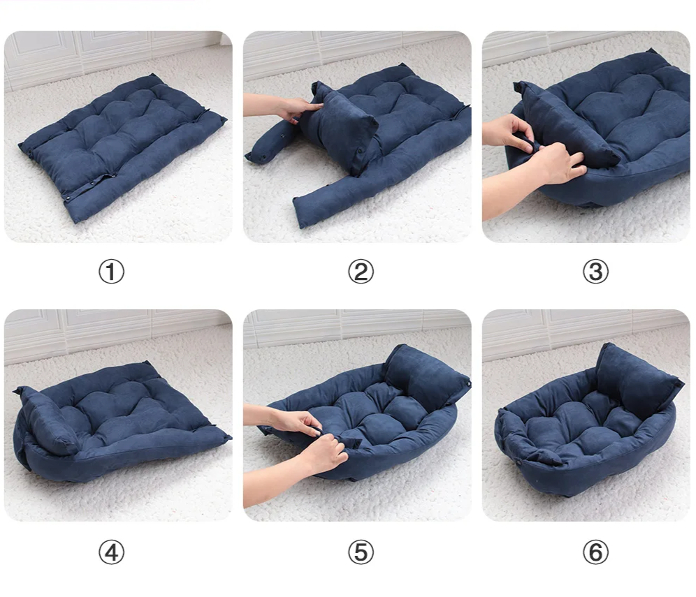 3-in-1 Hondenbed – Multifunctioneel Sofa, Bed en Mat voor Honden en Katten