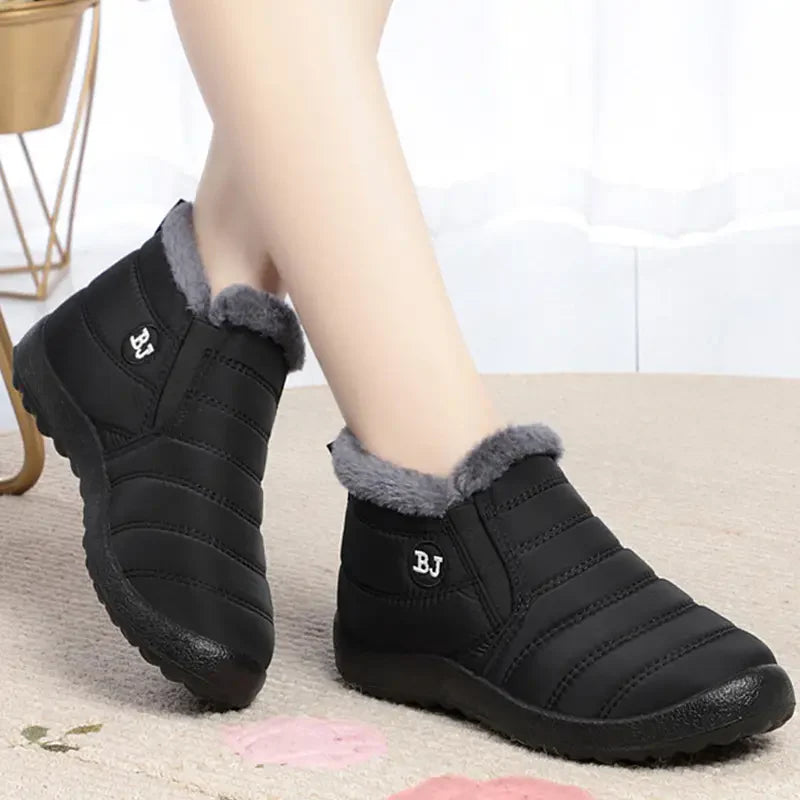Warme Waterdichte Winterlaarzen – Antislip Sneeuwschoenen met Bontvoering