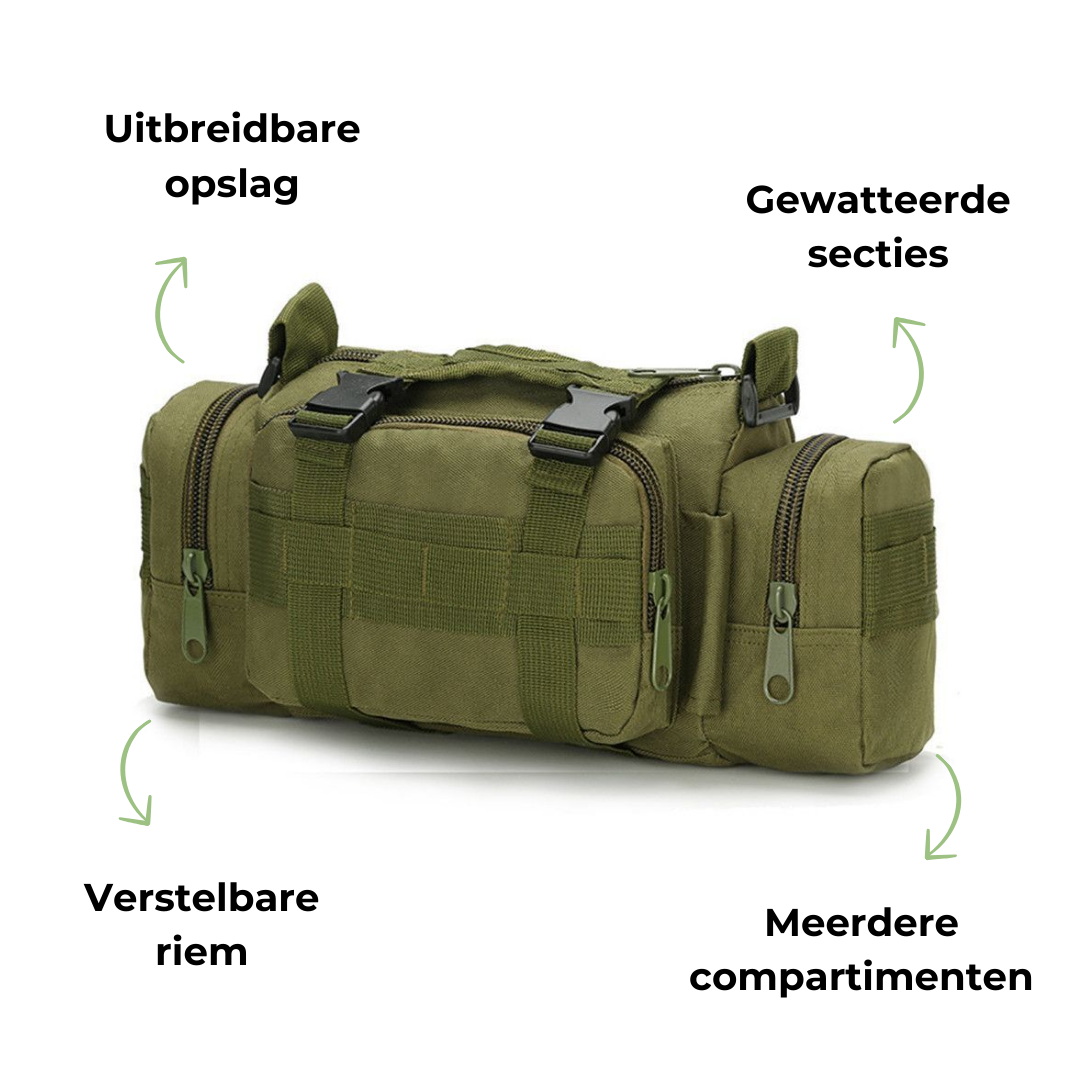 Compacte Tactical Schoudertas – Lichtgewicht, Duurzaam & Multifunctioneel