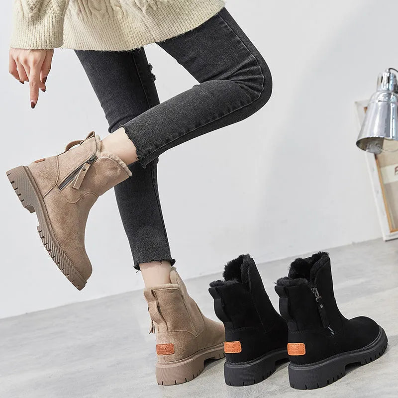 Dames Winterboots met Warme Voering – Comfortabele Enkelboots