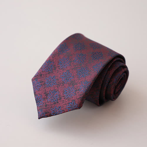 Jacquard Stropdas met Bloemenpatroon – Luxe Heren Accessoire