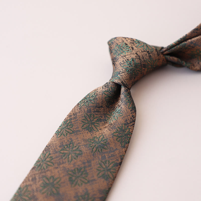 Jacquard Stropdas met Bloemenpatroon – Luxe Heren Accessoire