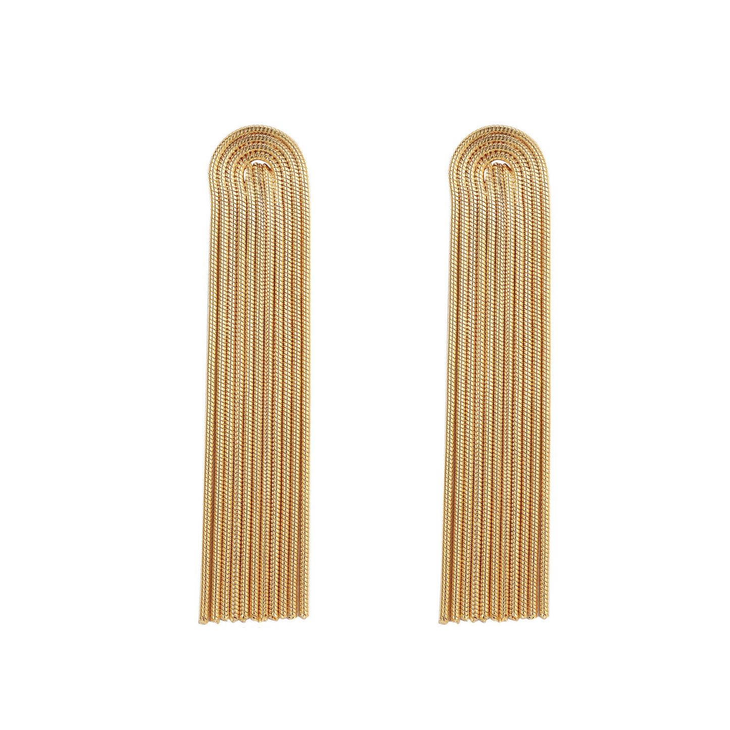 Lange Goudkleurige Oorbellen met Franjes – Statement Sieraad - Elegant & Lichtgewicht