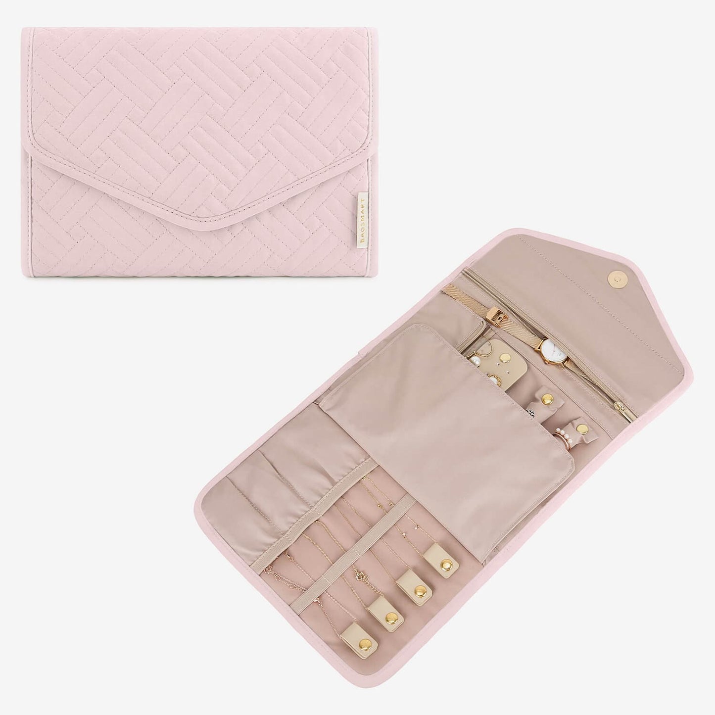 Turquoise Sieradentasje – Compacte Envelop Sieraden Organizer voor Reizen