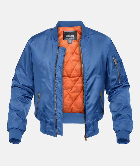 Heren Bomberjack – Relaxed Fit – Gewatteerde Voering – Ribkraag – Rits- en Mouwzakken
