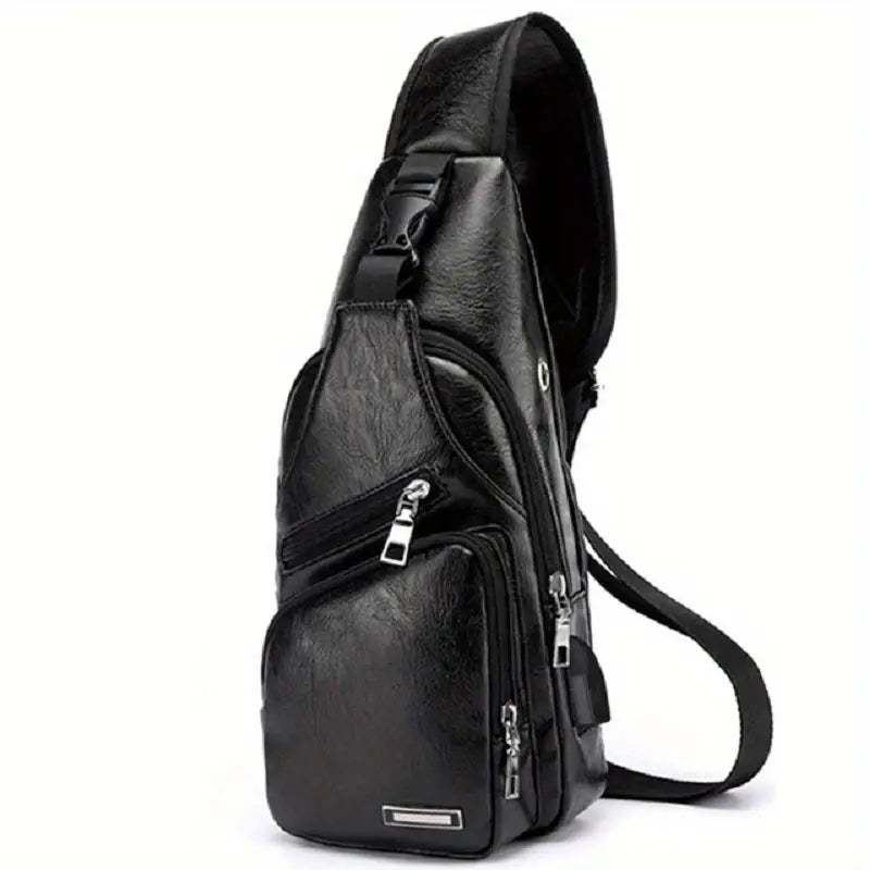 Anti-Theft Crossbody Tas voor Heren | USB Oplaadpoort & Veilige Stijl