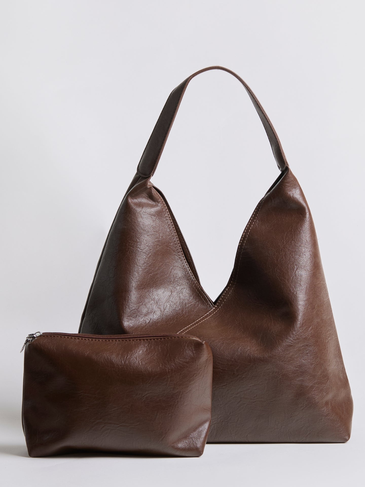 Liorra Vegan Leren Hobo Schoudertas Zwart – Ruim & Tijdloos
