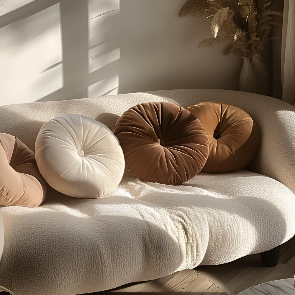 Rond Velvet Sierkussen – Zachte Fluwelen Kussens in Diverse Kleuren