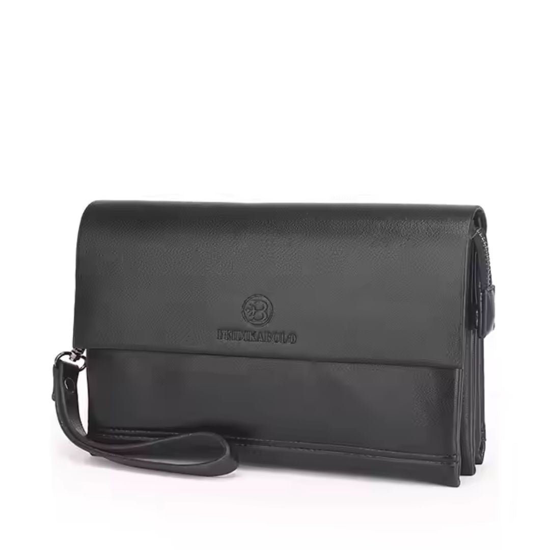 Leren Pols Portemonnee voor Heren – Multifunctionele Clutch met Ritsvakken
