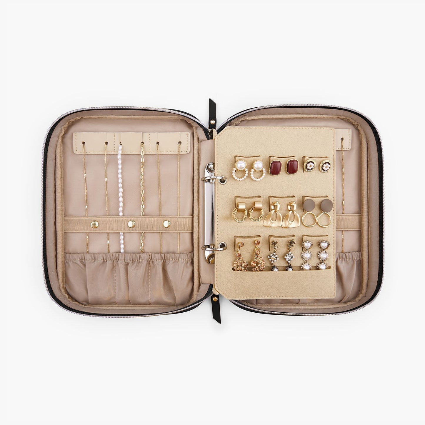 Luxe Sieradendoos voor Reizen – Compacte Organizer voor Ringen, Kettingen & Oorbellen