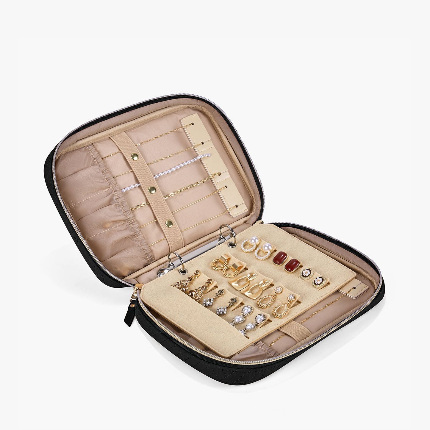 Luxe Sieradendoos voor Reizen – Compacte Organizer voor Ringen, Kettingen & Oorbellen