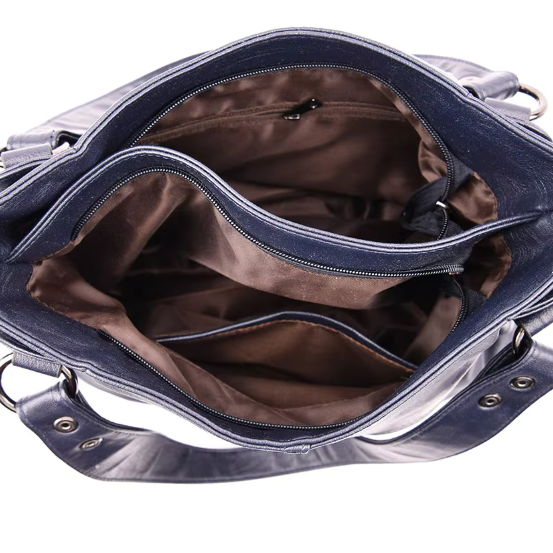 Luxe Leren Schoudertas Dames – Elegante Handtas met Ruime Opbergvakken