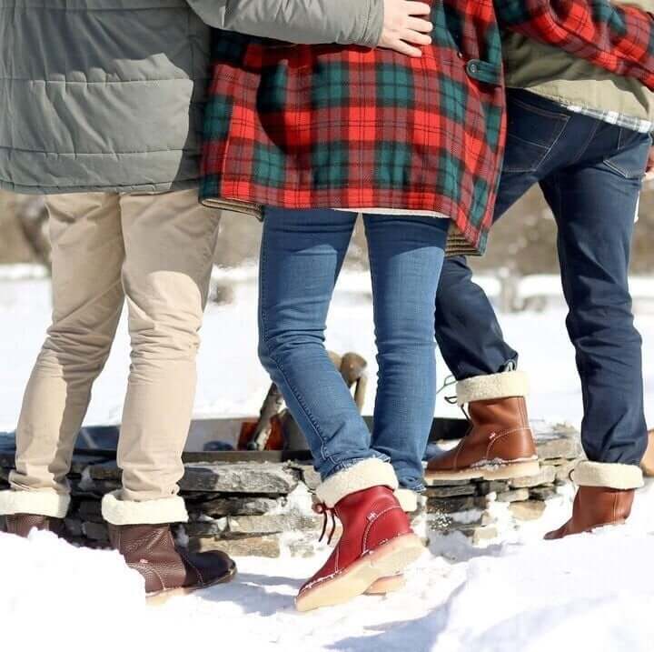 Dames Leren Winterlaarzen met Bontvoering – Warme Halfhoge Boots