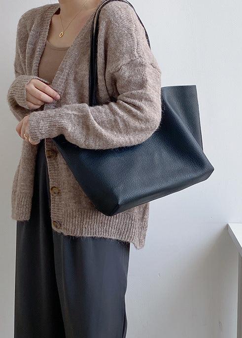 Leren Shopper – Tijdloze Werktas & Casual Draagtas