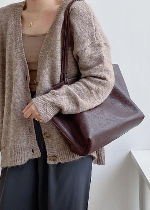 Leren Shopper – Tijdloze Werktas & Casual Draagtas