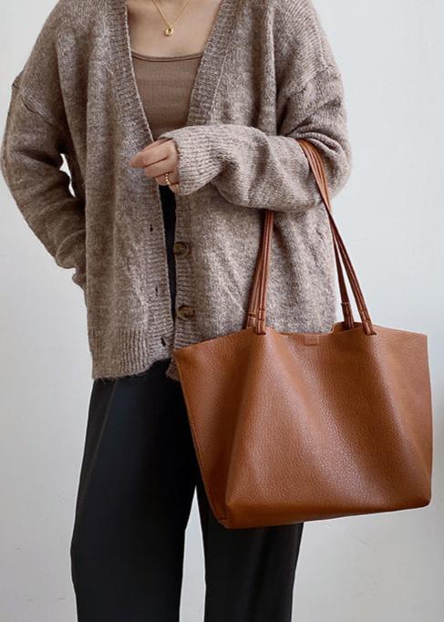 Leren Shopper – Tijdloze Werktas & Casual Draagtas