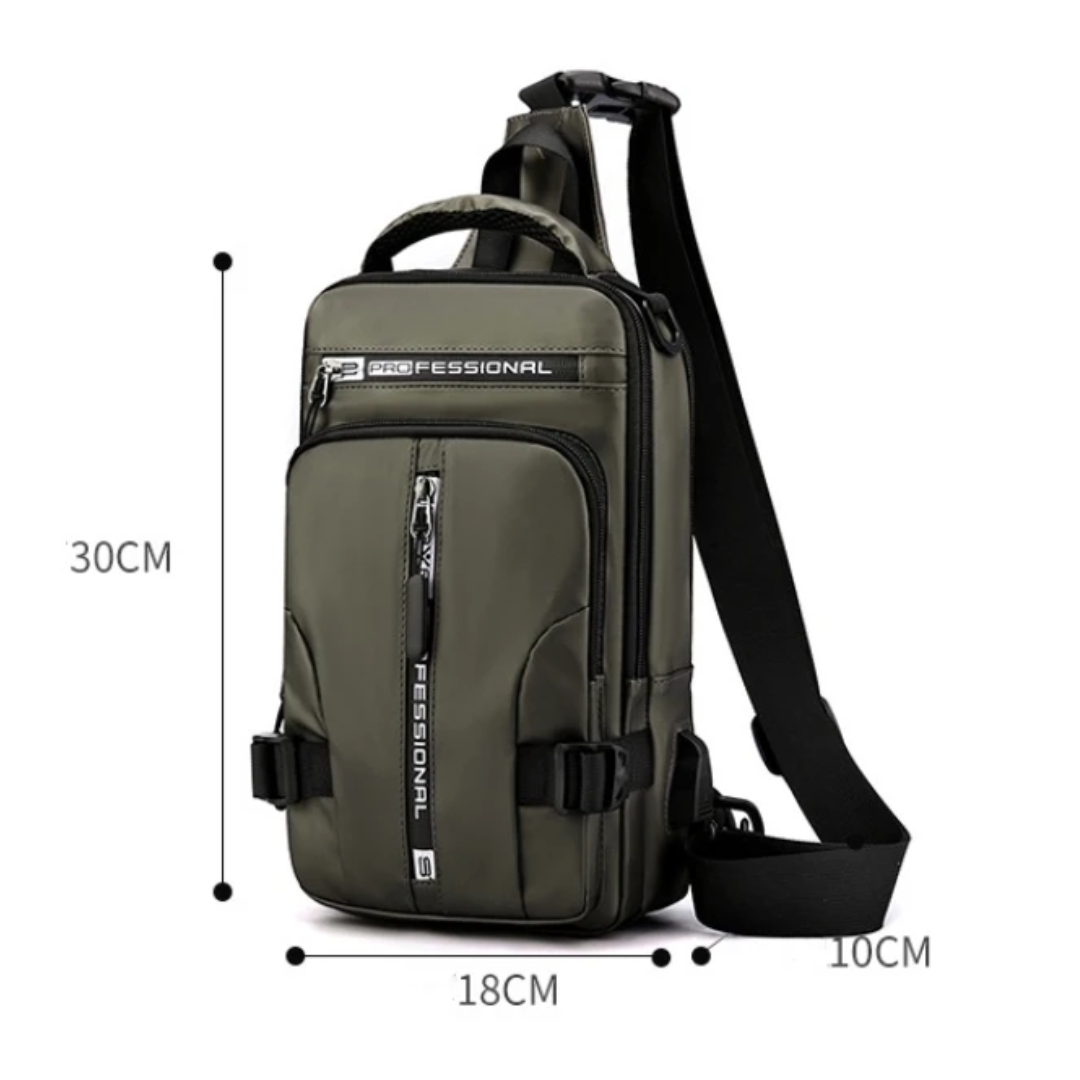 Waterdichte Crossbody Tas – Modern, Ruim & Handig met USB-aansluiting