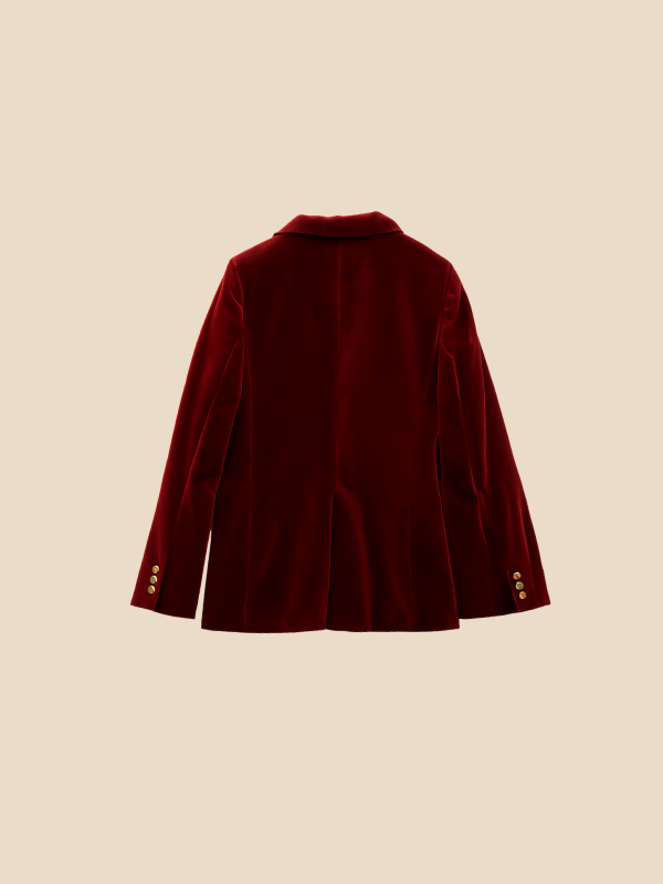 Delilah Velvet Blazer Dames | Luxe Fluwelen Blazer met Gouden Knopen | Elegant & Tijdloos