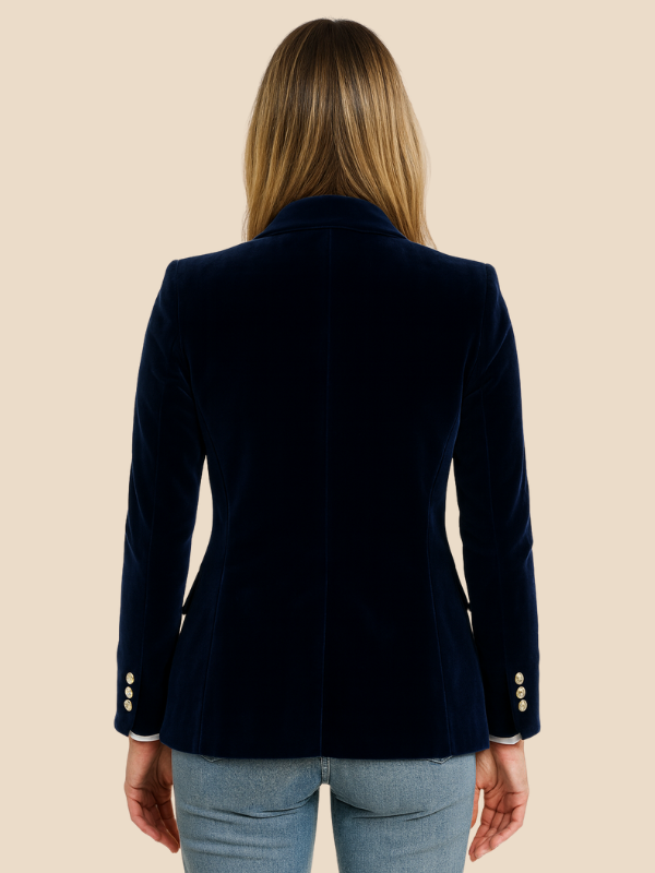 Delilah Velvet Blazer Dames | Luxe Fluwelen Blazer met Gouden Knopen | Elegant & Tijdloos