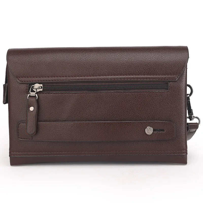 Leren Pols Portemonnee voor Heren – Multifunctionele Clutch met Ritsvakken