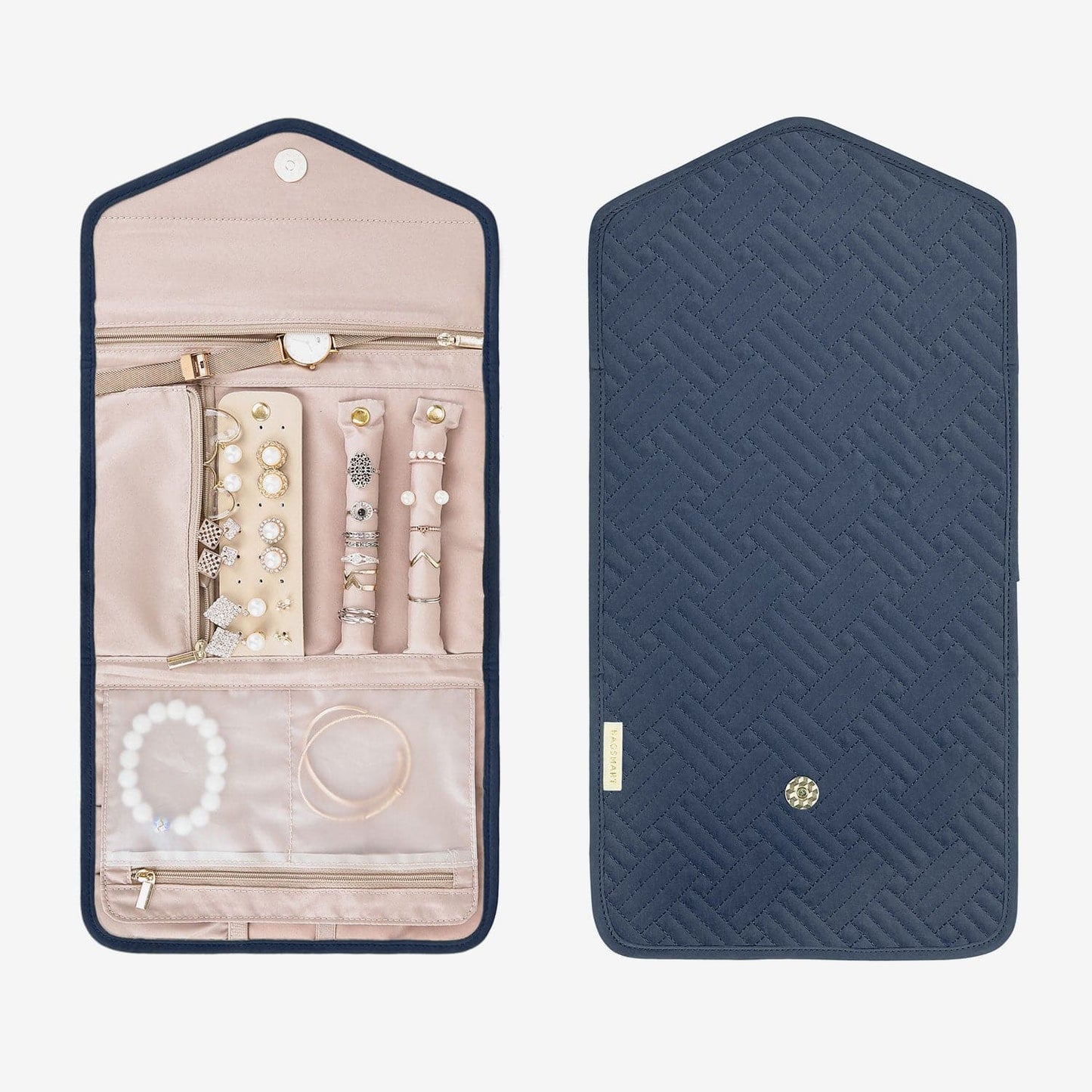 Turquoise Sieradentasje – Compacte Envelop Sieraden Organizer voor Reizen