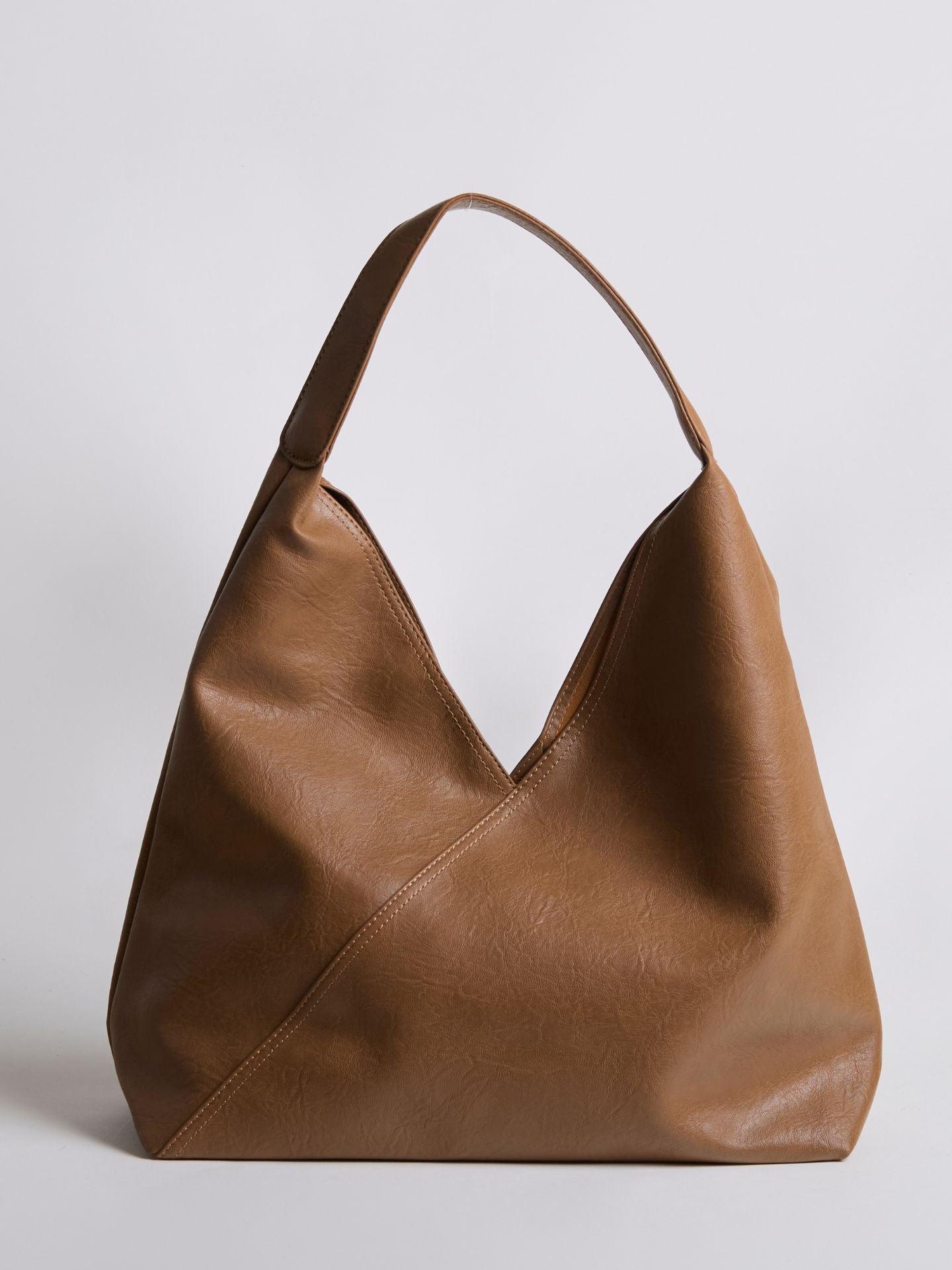 Liorra Vegan Leren Hobo Schoudertas Zwart – Ruim & Tijdloos
