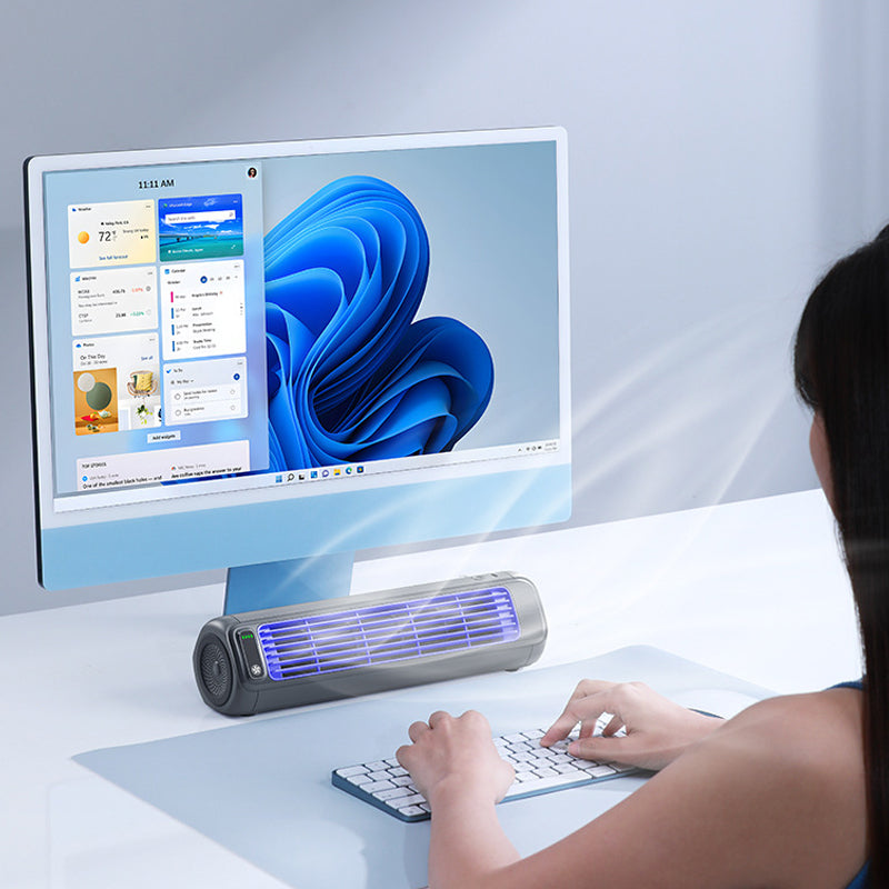 Draagbare Aircooler met LED – 2-in-1 Ventilator en Luchtreiniger voor Thuis en Kantoor