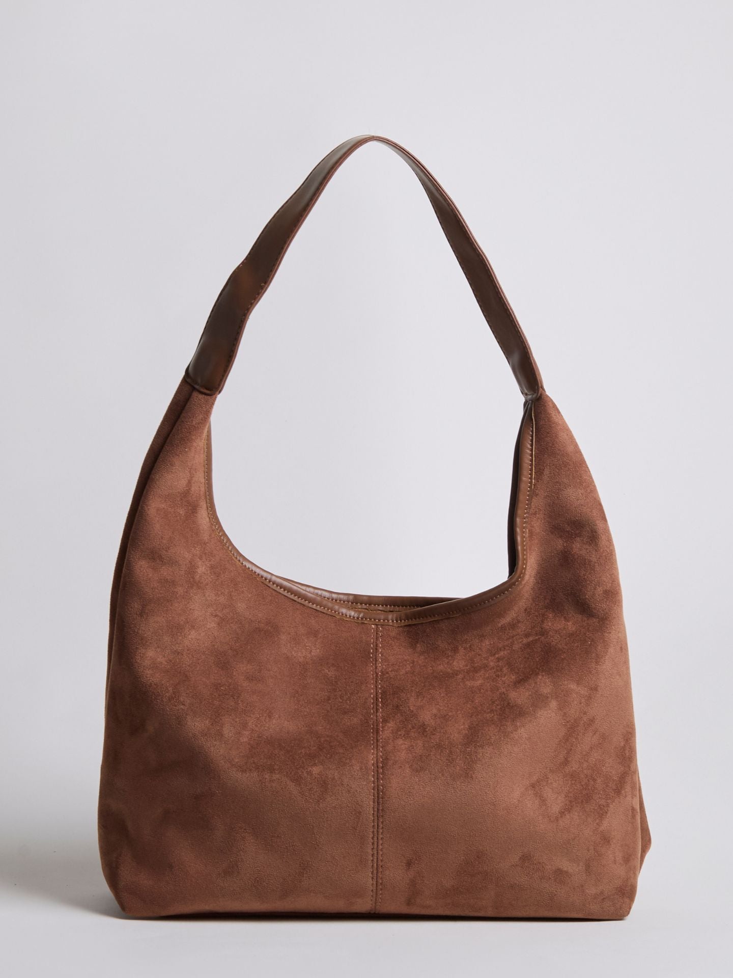 Zwarte Suède Schoudertas – Minimalistisch & Ruim Design