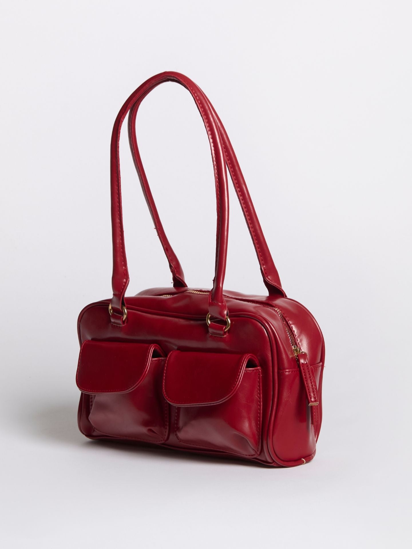 Liorra Vegan Leren Handtas Zwart met Dubbele Vakken – Elegant & Functioneel
