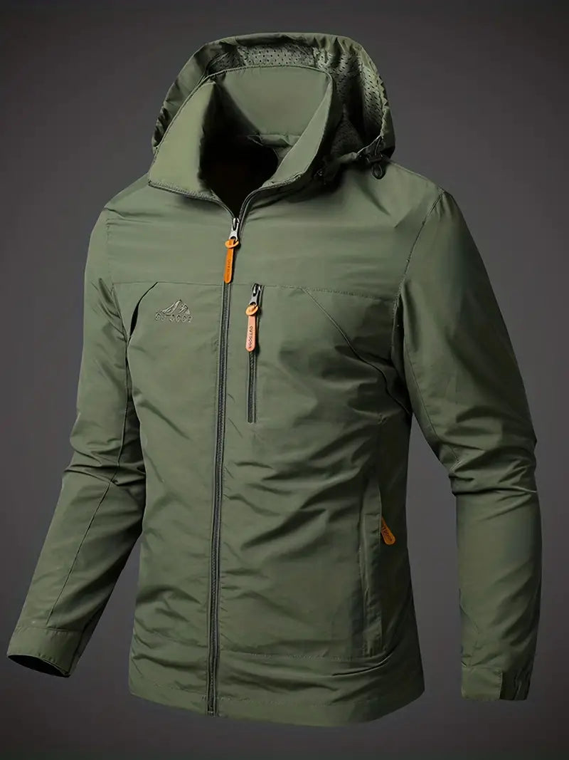 Waterdichte Outdoor Jas voor Heren – Lichtgewicht Windjack met Capuchon