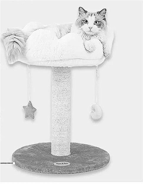Kattenkrabpaal met Bedje – Krabpaal met Speelgoed en Zachte Ligplek