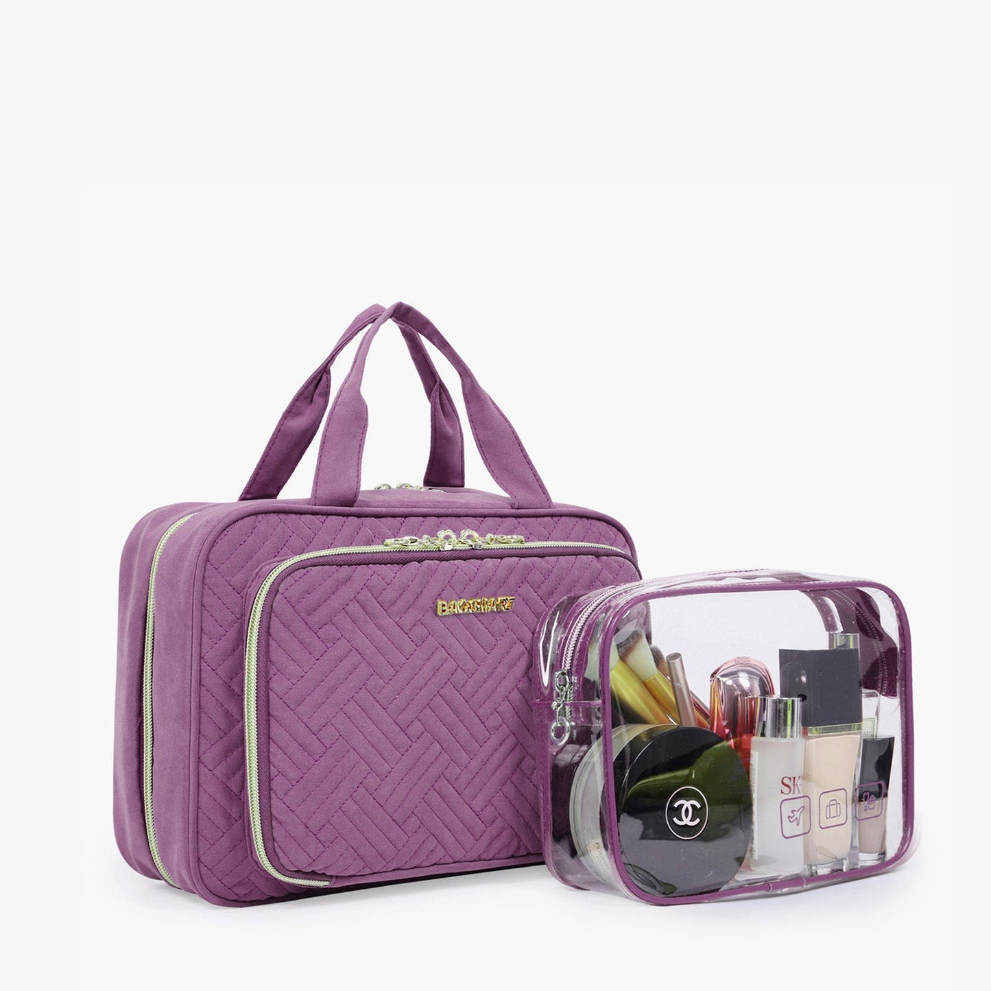 Waterdichte Toilettas met Doorzichtige Reisset – Luxe Opberg- & Make-up Tas voor Reizen