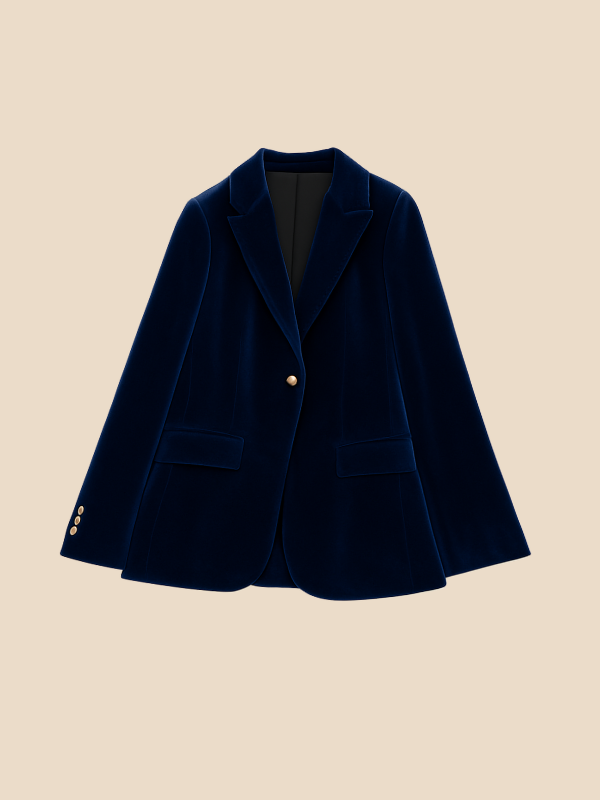 Delilah Velvet Blazer Dames | Luxe Fluwelen Blazer met Gouden Knopen | Elegant & Tijdloos
