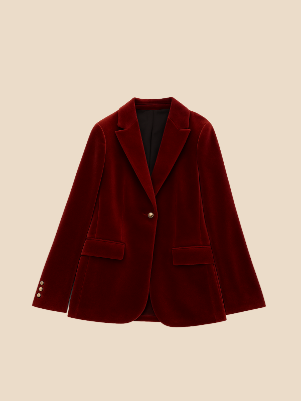 Delilah Velvet Blazer Dames | Luxe Fluwelen Blazer met Gouden Knopen | Elegant & Tijdloos