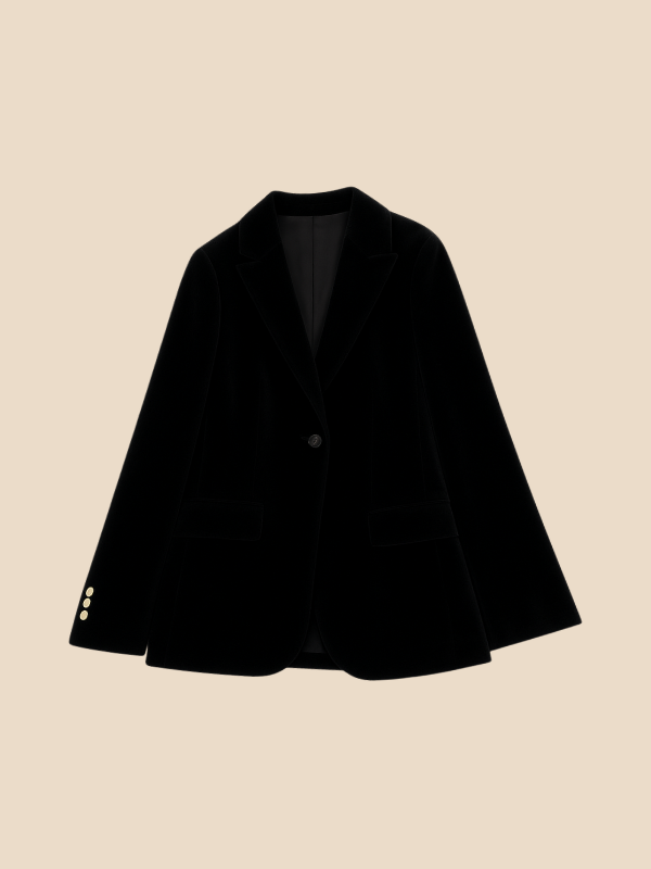 Delilah Velvet Blazer Dames | Luxe Fluwelen Blazer met Gouden Knopen | Elegant & Tijdloos
