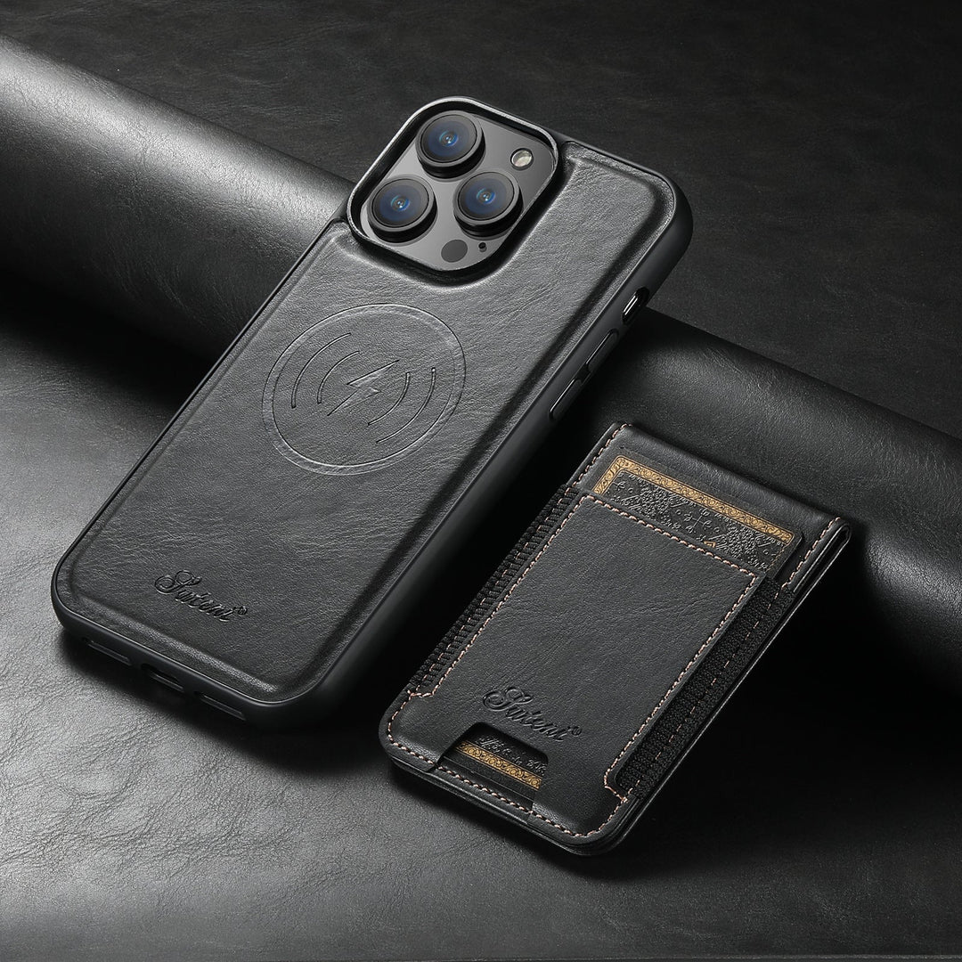 Leren iPhone Hoesje met MagSafe & Kaarthouder – 2-in-1 Wallet Case
