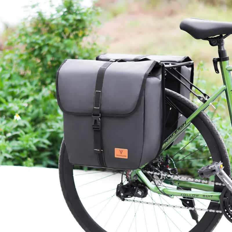 Waterdichte Dubbele Fietstas – Ruime Bagagedragertas met Snelsluiting