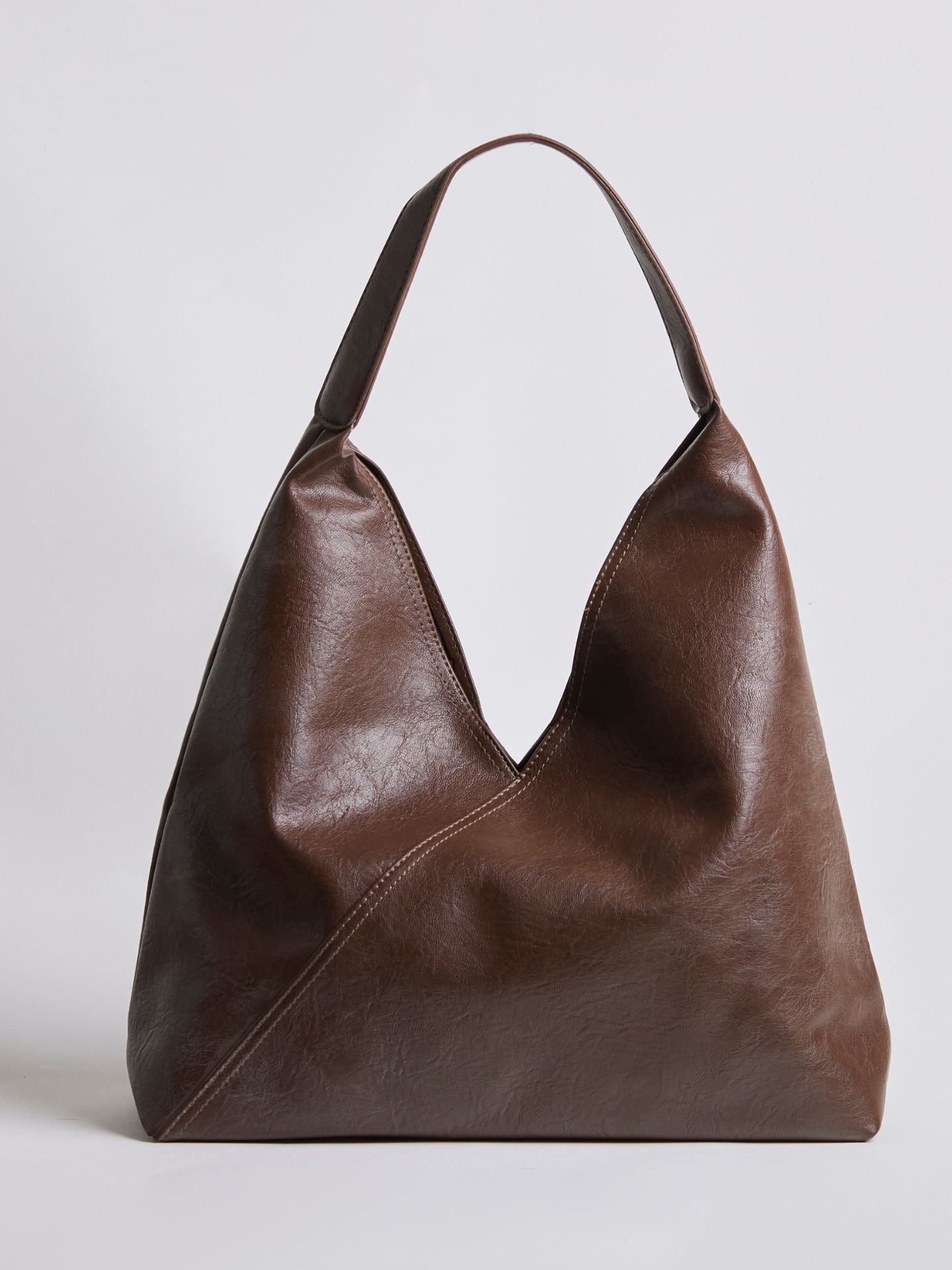 Liorra Vegan Leren Hobo Schoudertas Zwart – Ruim & Tijdloos