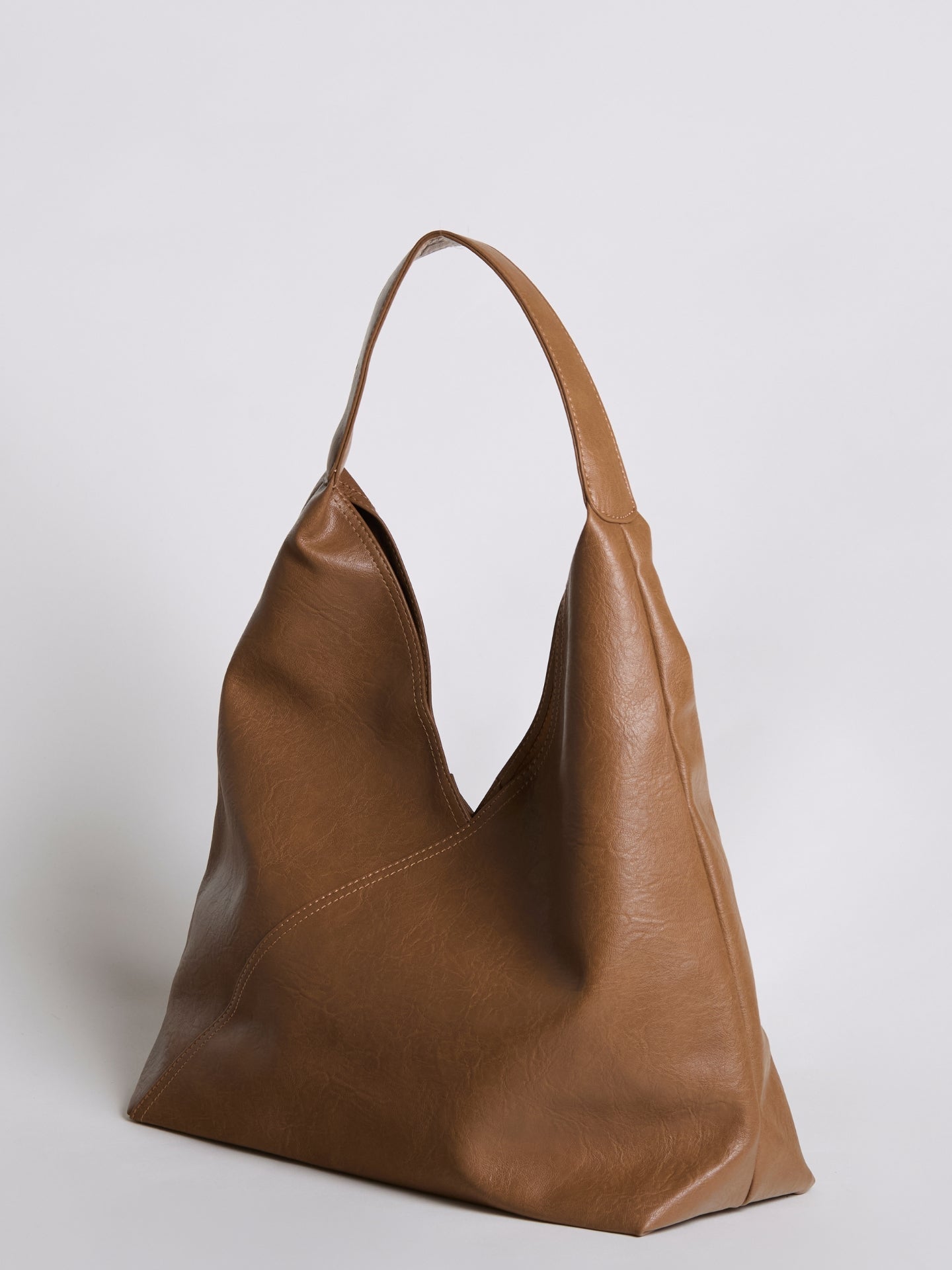 Liorra Vegan Leren Hobo Schoudertas Zwart – Ruim & Tijdloos