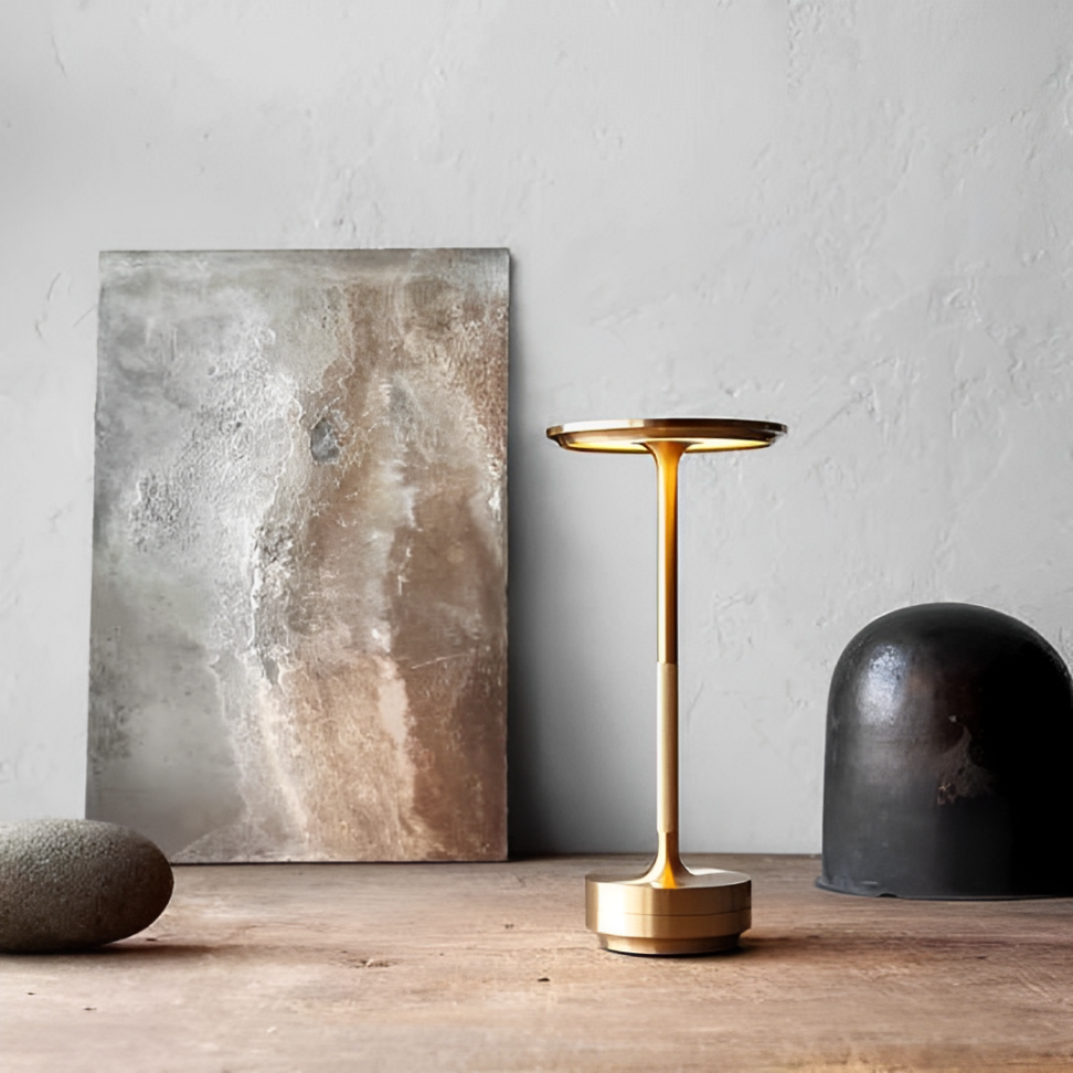 Dimbare Draadloze Tafellamp – LED Touch Lamp | Oplaadbaar & Modern Design | Goud/Zwart